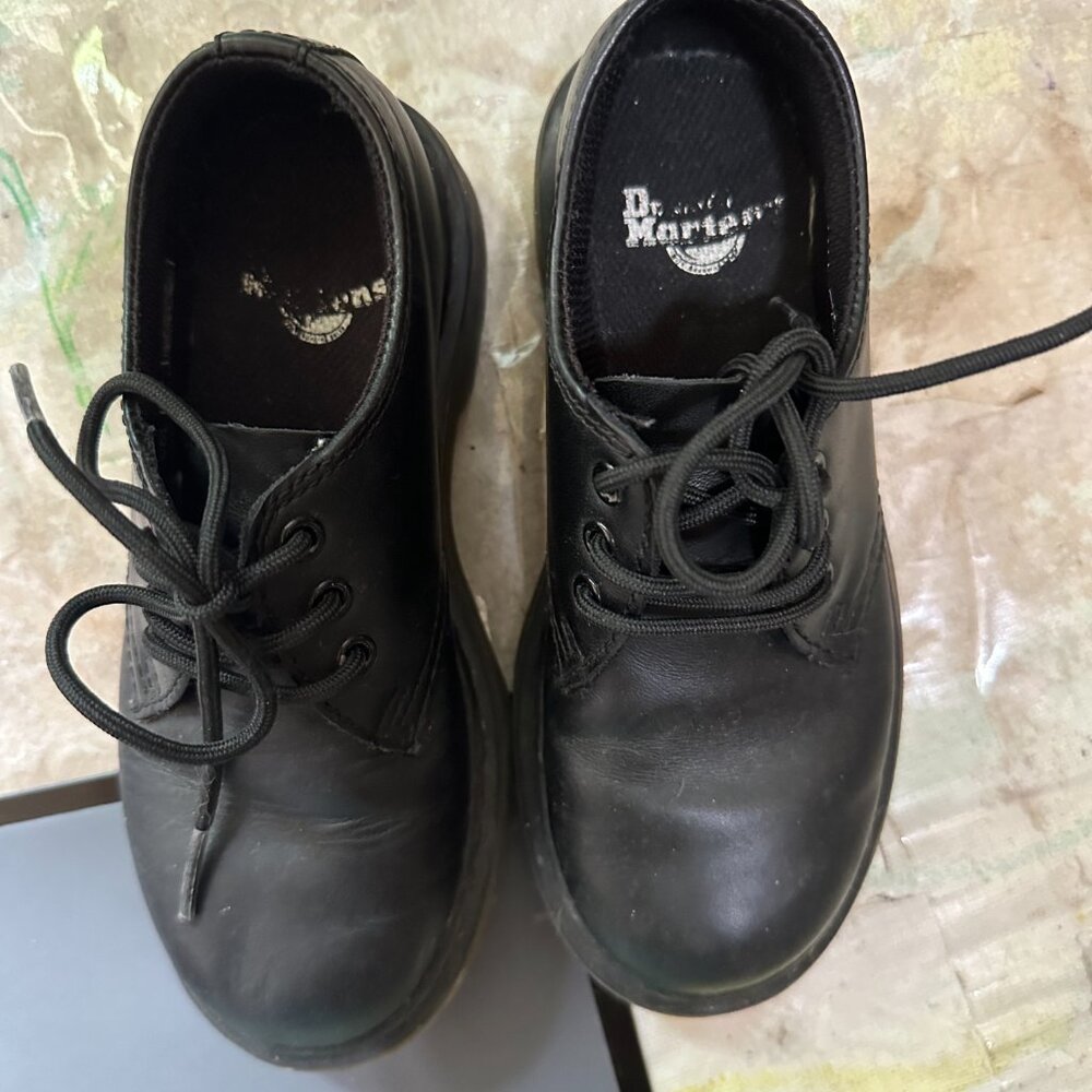 Dr Martens Doc Kids Child Leather Black Shoes Size US 12 UK 11 EU 29 1460J SKO50 - Picture 5 of 6